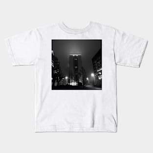 Light in the dark black and white photo Kids T-Shirt